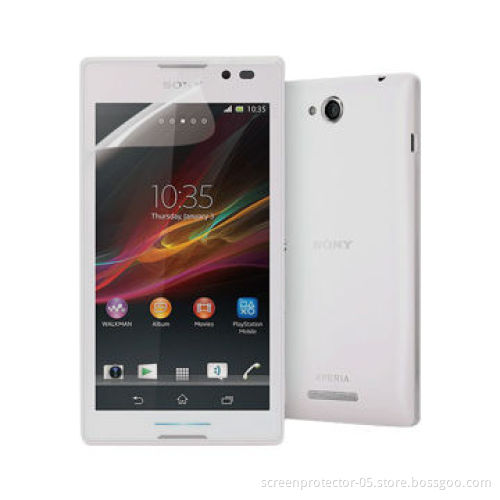Clear/Anti-fingerprint Screen Protectors for Sony Xperia C, No Bubble and Finger-free